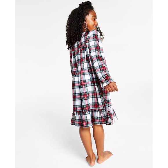 FAMILY PAJAMAS Matching Kids Stewart Plaid Nightgown - Picture 2 of 6